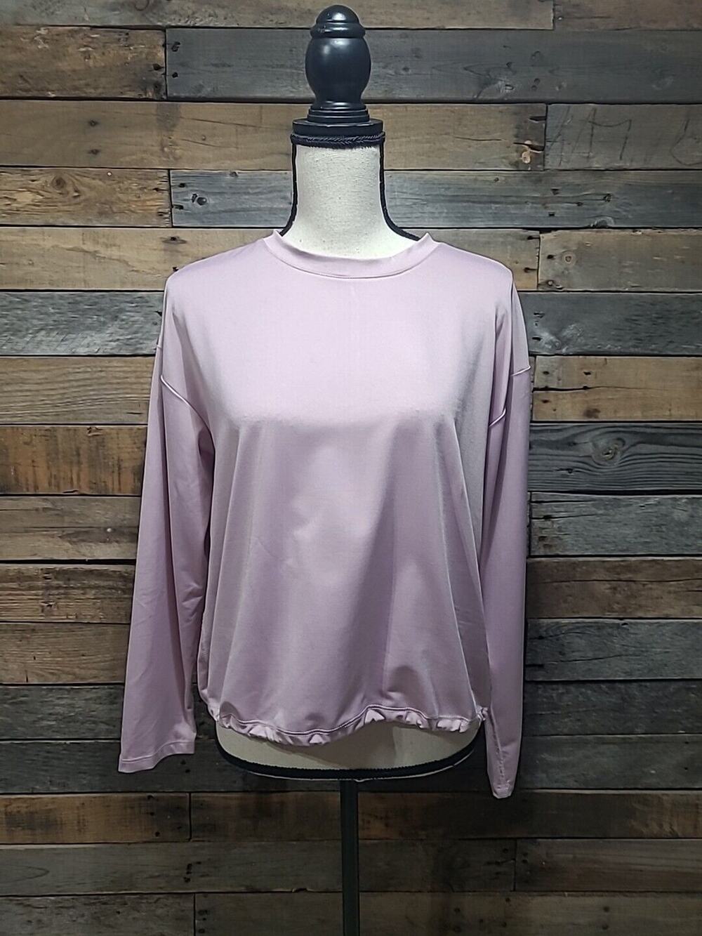 Spyder Active Top Womens Large Dusty Rose Long Sleeve Reflective Waist Bungee